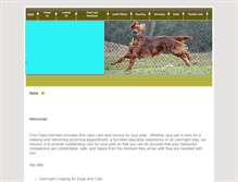 Tablet Screenshot of firstclasskennels.net